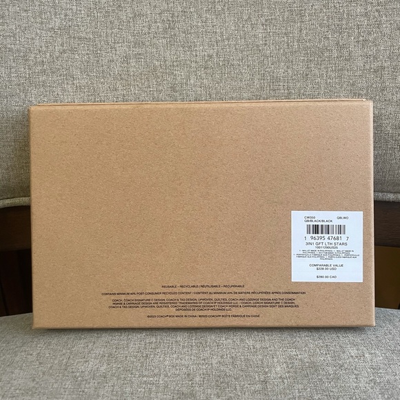 NWT!COACH BOXED 3 IN 1 WALLET GIFT SET WITH STAR PRINT(COACH CW350)Holiday Gift - Picture 8 of 12